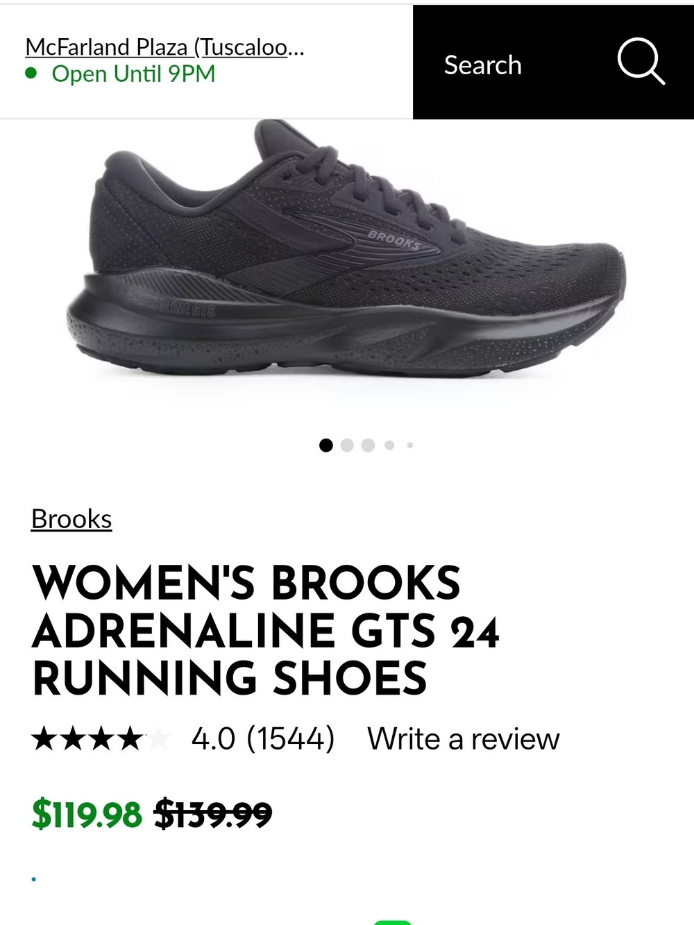 Brooks Women's Adrenaline GTS 24 Running Shoes - Black